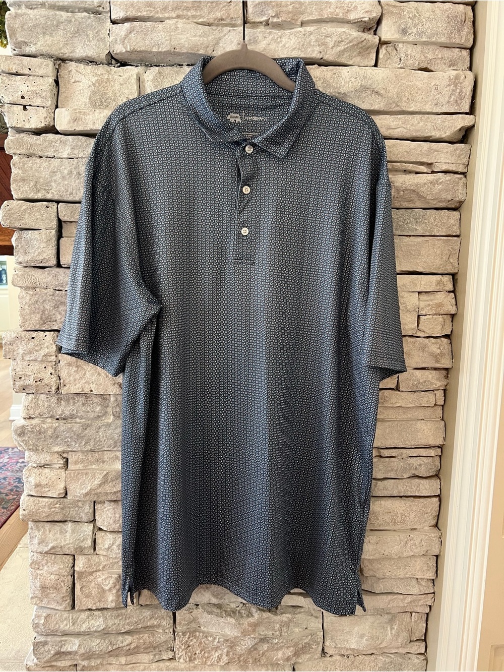 Onward Reserve Performance Polo Mens Size Large Navy/Light Blue